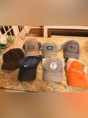Patagonia Gray and Tan Trucker Hat with Logo.   5 more included in this bundle